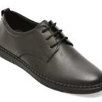 Pantofi casual Barbati BITE THE BULLET negri, 1824, din piele naturala