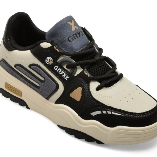 Pantofi sport Barbati GRYXX alb-negru, 1A3227, din piele naturala