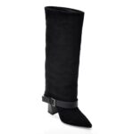 Cizme femei FLAVIA PASSINI negre, AC6302, din material textil