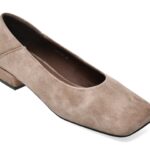 Balerini EPICA gri, H665, din piele intoarsa