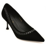 Pantofi eleganti femei EPICA negri, 3253, din material textil