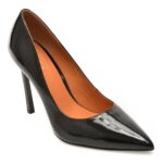 Pantofi eleganti femei EPICA negri, E19070, din piele naturala lacuita