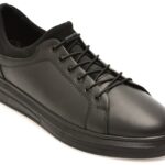 Pantofi sport Barbati BITE THE BULLET negri, RZ700, din piele naturala
