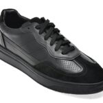 Pantofi sport Barbati GRYXX negri, BF040, din piele naturala