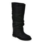 Cizme femei FLAVIA PASSINI negre, ATC498, din piele intoarsa