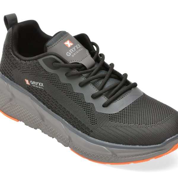Pantofi sport Barbati GRYXX negri, 1301, din material textil