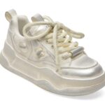 Pantofi sport DAMA GRYXX albi, 80772, din material textil si piele naturala