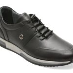 Pantofi sport Barbati BITE THE BULLET negri, NR244, din piele naturala