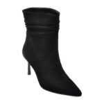 Botine elegante FLAVIA PASSINI negre, T1531A, din piele intoarsa