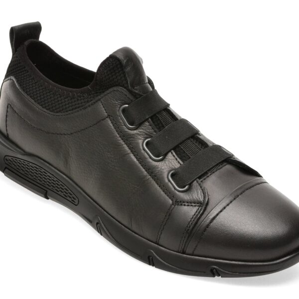 Pantofi sport Barbati BITE THE BULLET negri, CASPER 8, din piele naturala