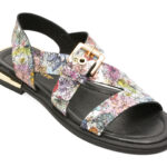 Sandale GOLD DEER multicolor, 458015, din piele naturala