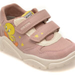 Pantofi sport Fete GEOX roz, B665QA, din piele ecologica