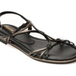 Sandale FLAVIA PASSINI negre, 28263, din piele naturala