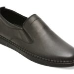 Pantofi casual Barbati BITE THE BULLET negri, 1825, din piele naturala