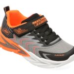 Pantofi sport Baieti SKECHERS gri, FLEX-GLOW ULTRA, din material textil