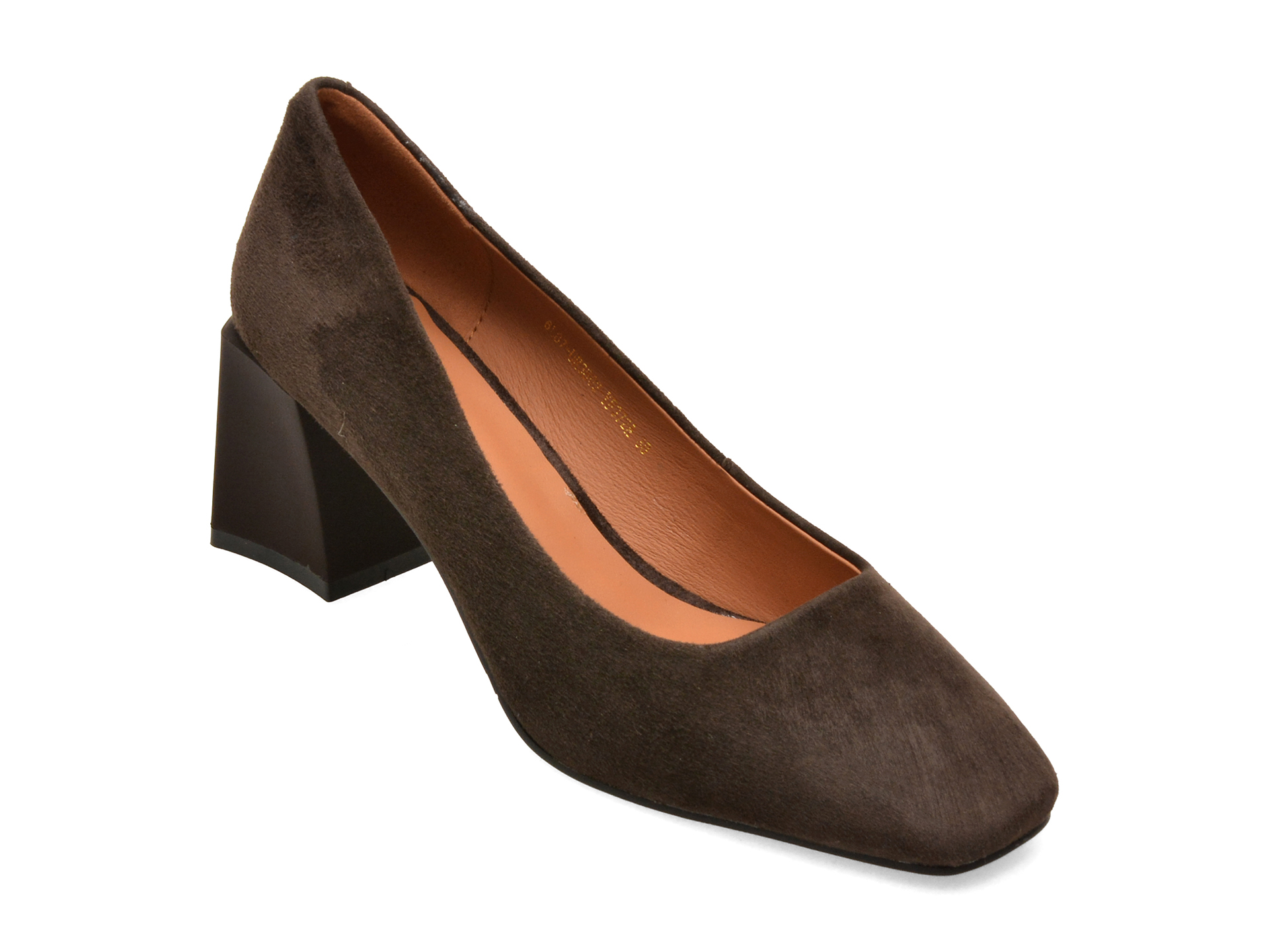 74f82853b9bfab8df6177b519dbfee4f4c2497eb9fe730e792bdcea9a3ecd95a Pantofi eleganti femei EPICA maro, 6L87, din piele intoarsa - imagine 1