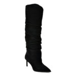 Cizme femei elegante EPICA negre, 2148BD, din piele intoarsa
