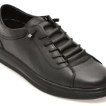 Pantofi casual Barbati BITE THE BULLET negri, RZ609, din piele naturala