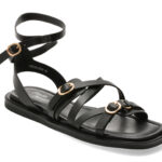 Sandale FLAVIA PASSINI negre, ATH205, din piele naturala