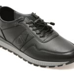 Pantofi sport Barbati BITE THE BULLET negri, OY1105, din piele naturala
