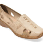 Pantofi casual Femei RIEKER bej, 41385, din piele naturala