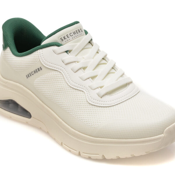 Pantofi sport Barbati SKECHERS albi, UNO FLEX, din material textil