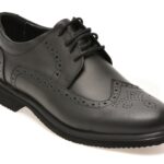Pantofi eleganti BITE THE BULLET negri, RZ405, din piele naturala