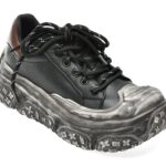 Pantofi sport DAMA FLAVIA PASSINI negri, 7876, din piele naturala