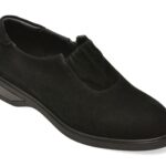 Pantofi casual Femei EPICA negri, DA7048, din piele intoarsa