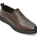Pantofi casual Barbati BITE THE BULLET maro, 25L2103, din piele naturala