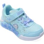 Pantofi sport Fete SKECHERS albastri, LIL PRINCESS STEPS, din material textil