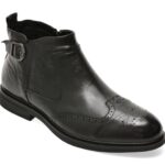 Ghete elegante OTTER negre, 27588, din piele naturala