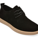 Pantofi casual Barbati EPICA negri, 80027, din piele intoarsa
