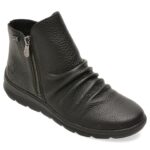 Ghete Femei  negre, Z0056, din piele naturala