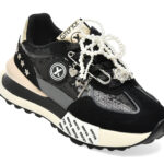 Pantofi sport DAMA GRYXX negri, 347, din material textil si piele naturala