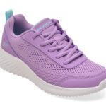 Pantofi sport Fete SKECHERS mov, BOUNDER, din material textil