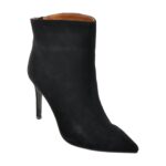 Botine elegante FLAVIA PASSINI negre, AC6222, din piele intoarsa
