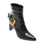 Botine elegante EPICA negre, 274087, din piele naturala lacuita