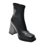 Botine FLAVIA PASSINI negre, AC6513, din piele ecologica