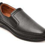 Pantofi barbati OTTER negri, KC70999, din piele naturala