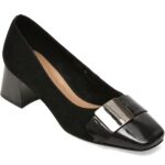Pantofi eleganti femei EPICA negri, 1C4506, din piele intoarsa