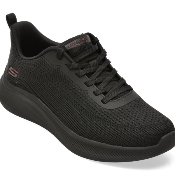 Pantofi sport Barbati SKECHERS negri, BOBS MODA FLEX, din material textil