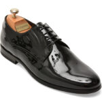 Pantofi eleganti LE COLONEL negri, 60551, din piele naturala lacuita