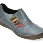 Pantofi casual Femei RIEKER albastri, 52560, din piele ecologica