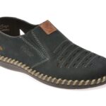 Pantofi casual Barbati RIEKER bleumarin, B2457, din piele naturala