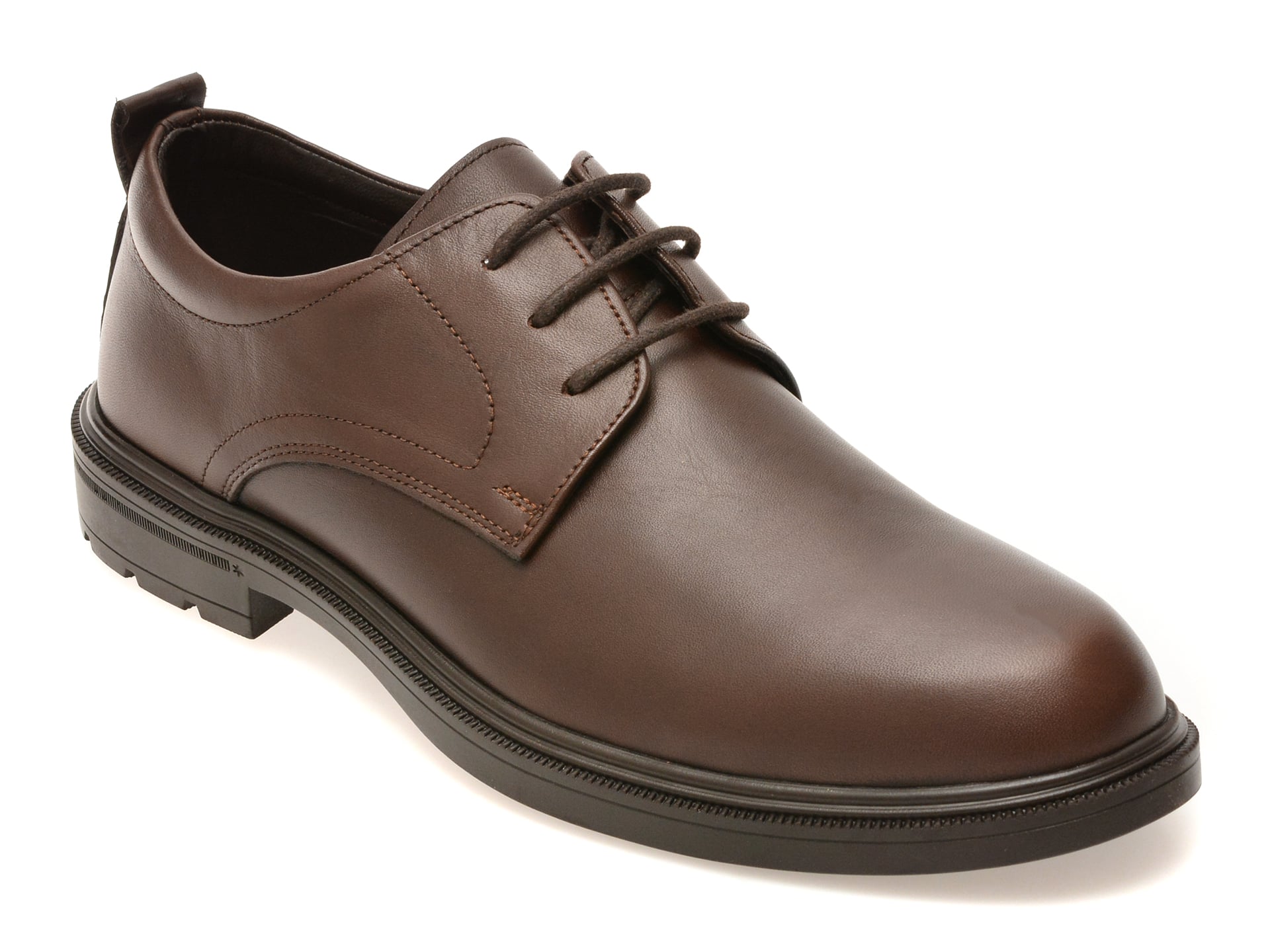 b94e74b5974b7dbb4c1305621fd01c2fcf1b60058f2f006addadce744a29f1f7 Pantofi eleganti OTTER maro, A60, din piele naturala - imagine 1