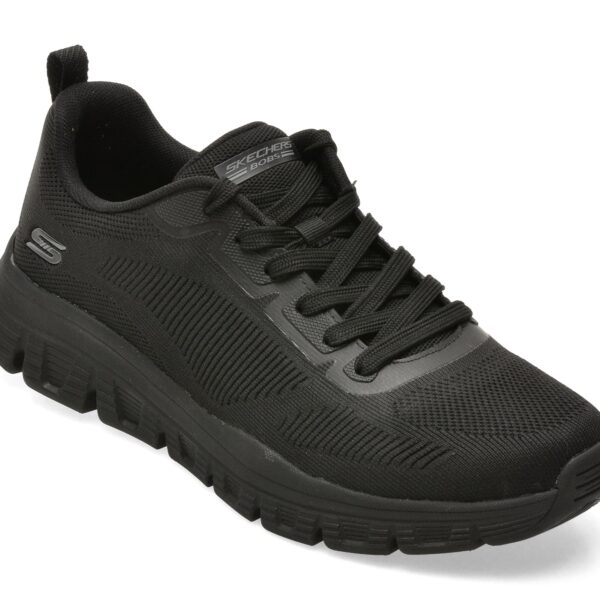 Pantofi sport Barbati SKECHERS negri, BOBS B LITE, din material textil