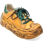 Pantofi sport DAMA FLAVIA PASSINI galbeni, 7876, din piele naturala