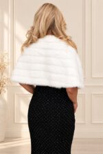 Blana ecologica Anastelle, cu brosa si interior satinat, Alb, Marime OneSize - imagine 2