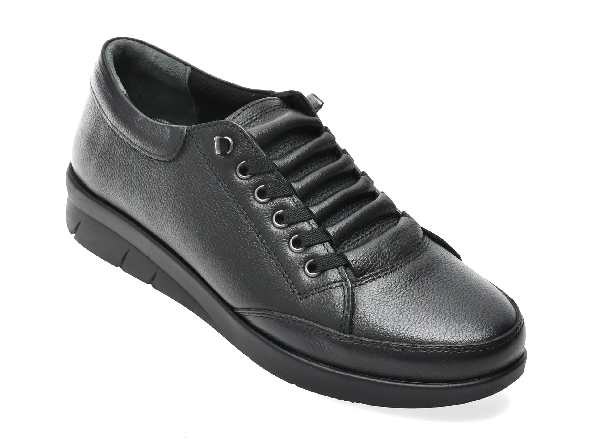 c01ba51b2140dc5d4445ad0028c2509f4c176fc6ce6d89aba96f7ac3fdf4191b Pantofi sport DAMA FLAVIA PASSINI negri, SGP05, din piele naturala - imagine 1